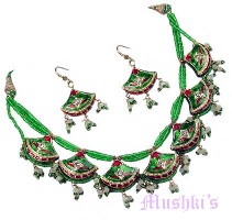 lac necklace earring set - click here for large view
